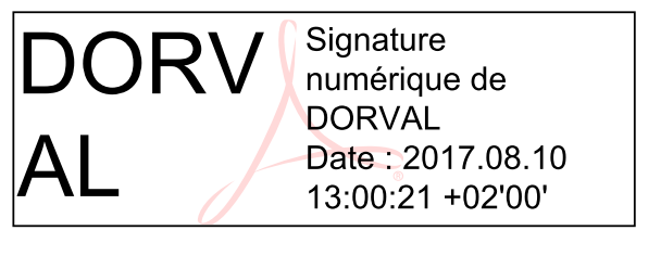 Signature incluse dans document PDF