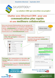 Newsletter septembre 2019 - Chatter avec Silvertool CRM